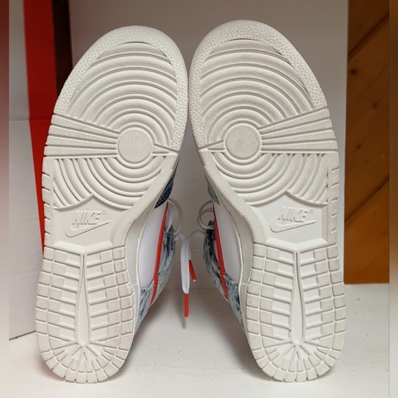 ⚡SOLD⚡NWB Nike Dunk High Top Sneakers in Multi-Color/Habanero Red/White Sz 8 - Picture 8 of 10